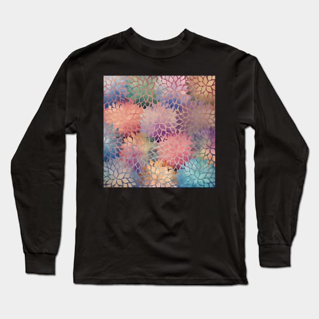 Abstract Floral Petals Long Sleeve T-Shirt by aklara